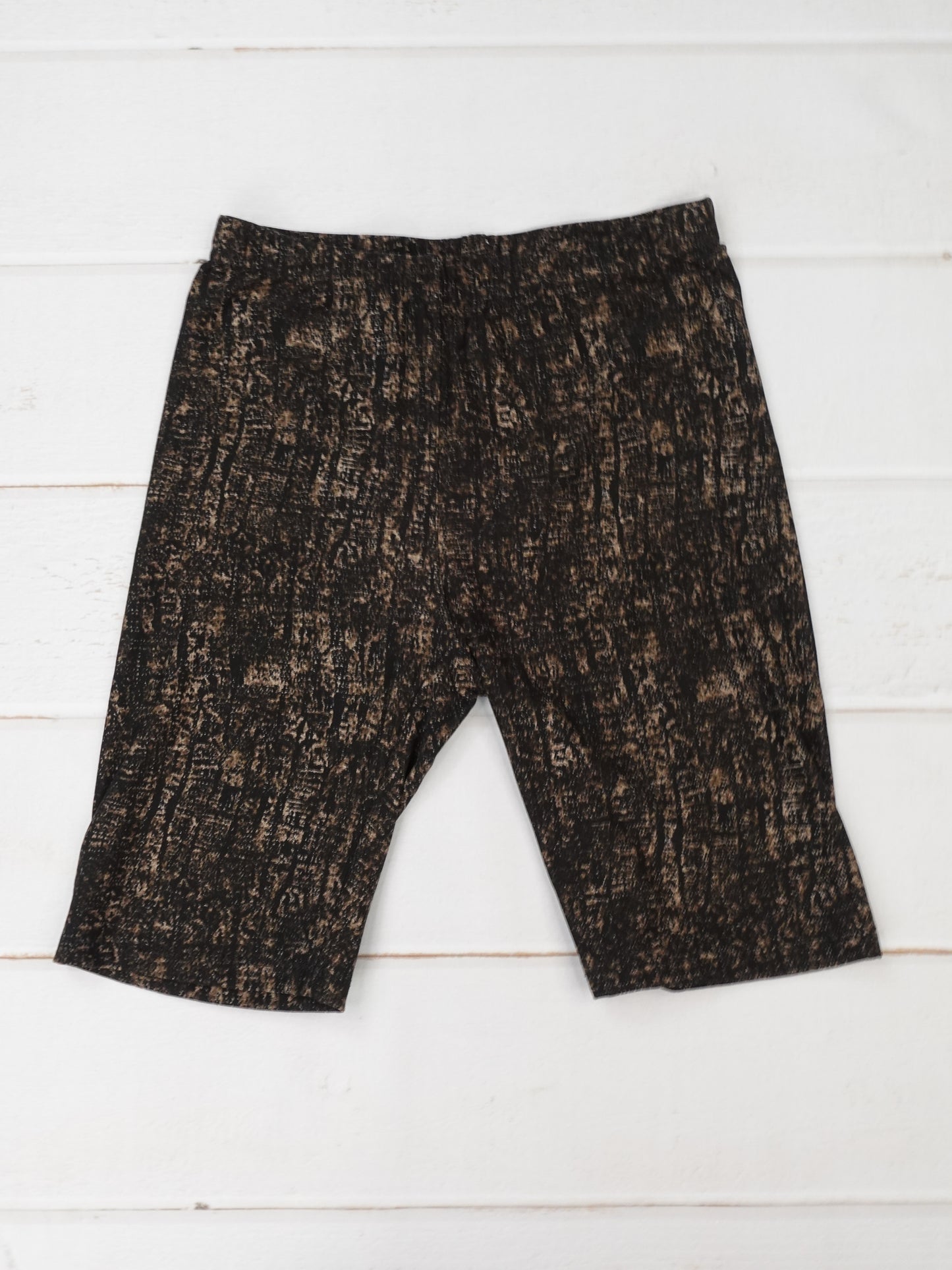 Ash Taupe and Black Biker Shorts