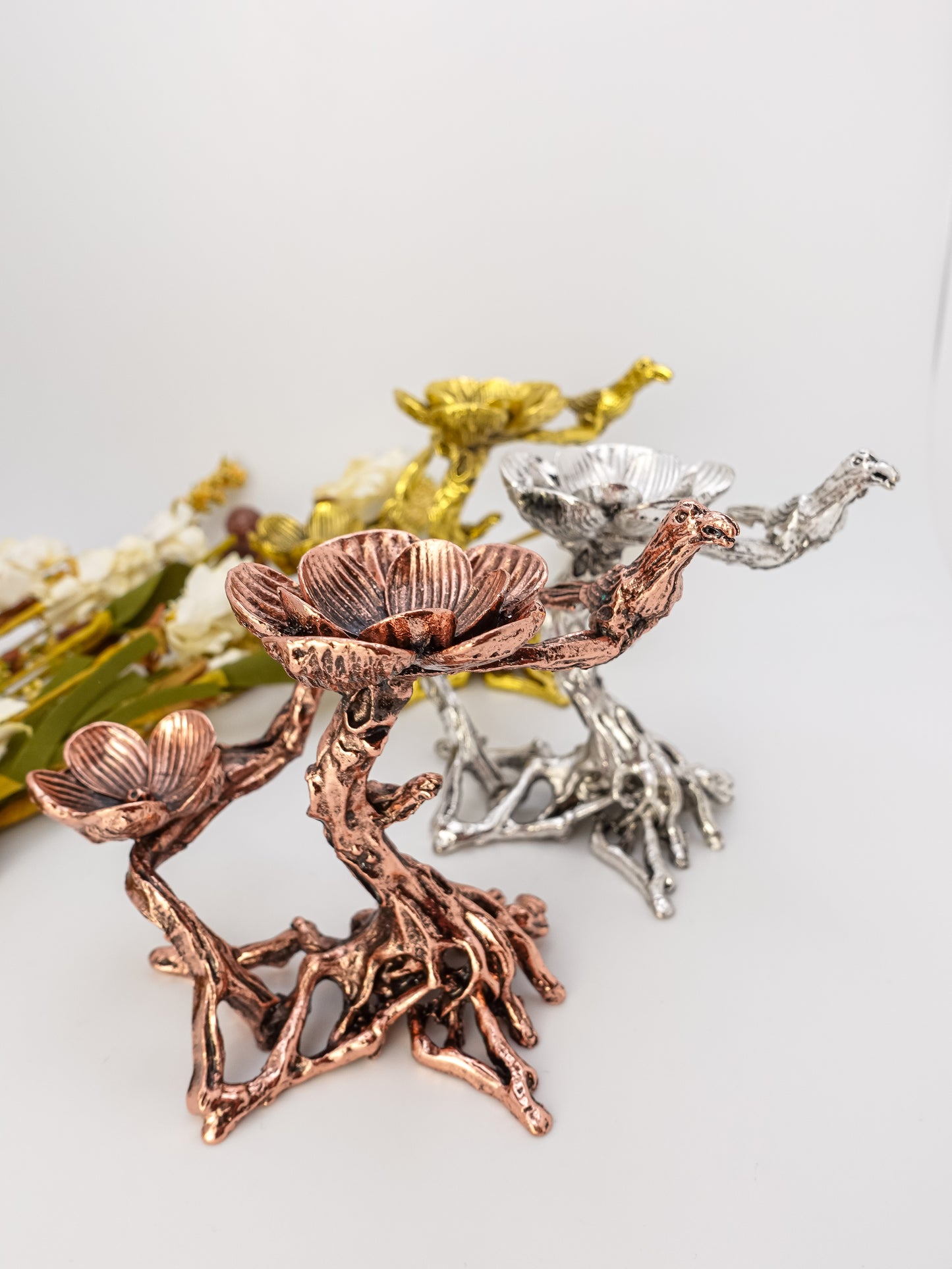 Double Flower Sphere Stand (Bird)