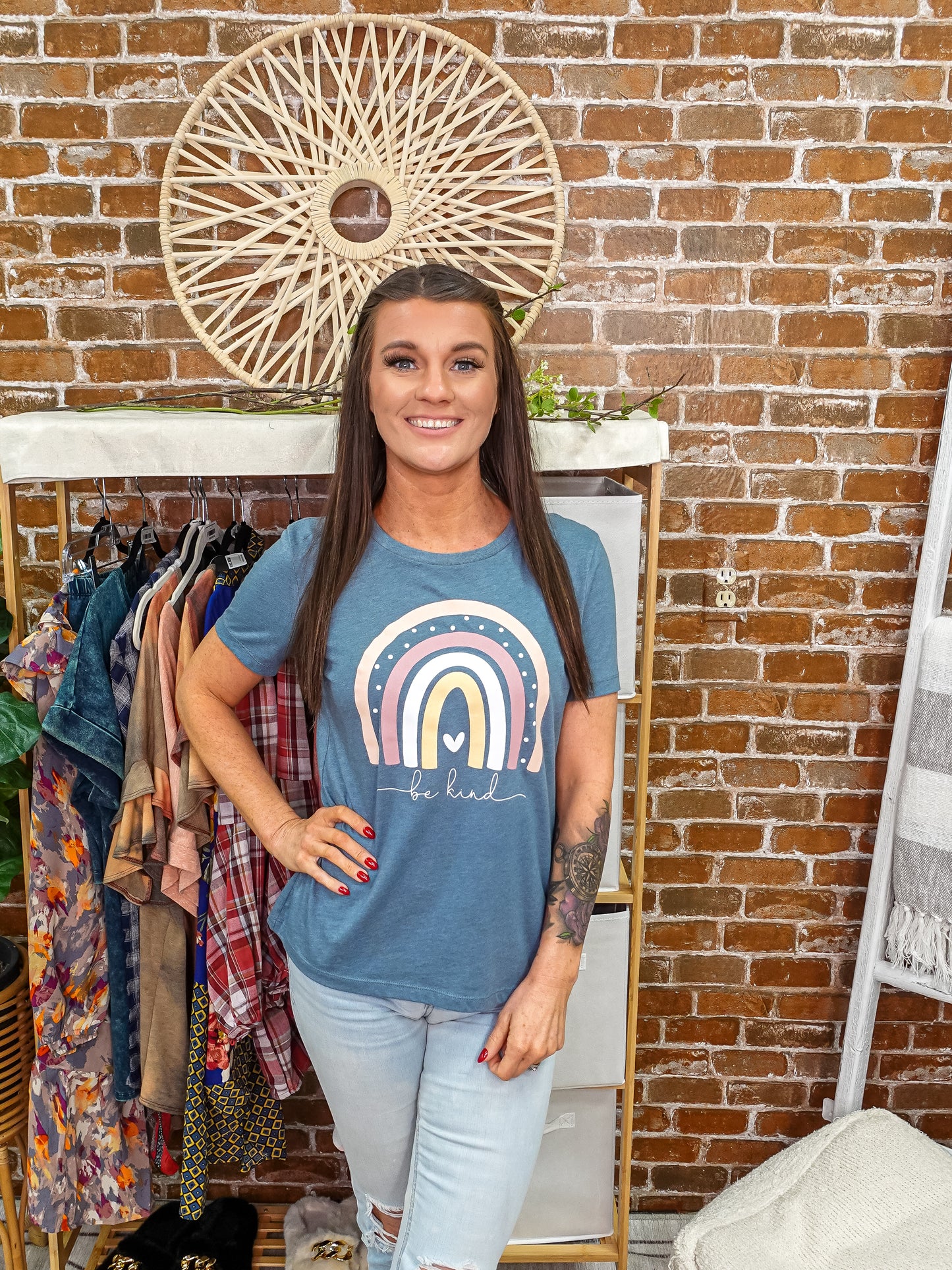 Be Kind Rainbow Graphic Tee
