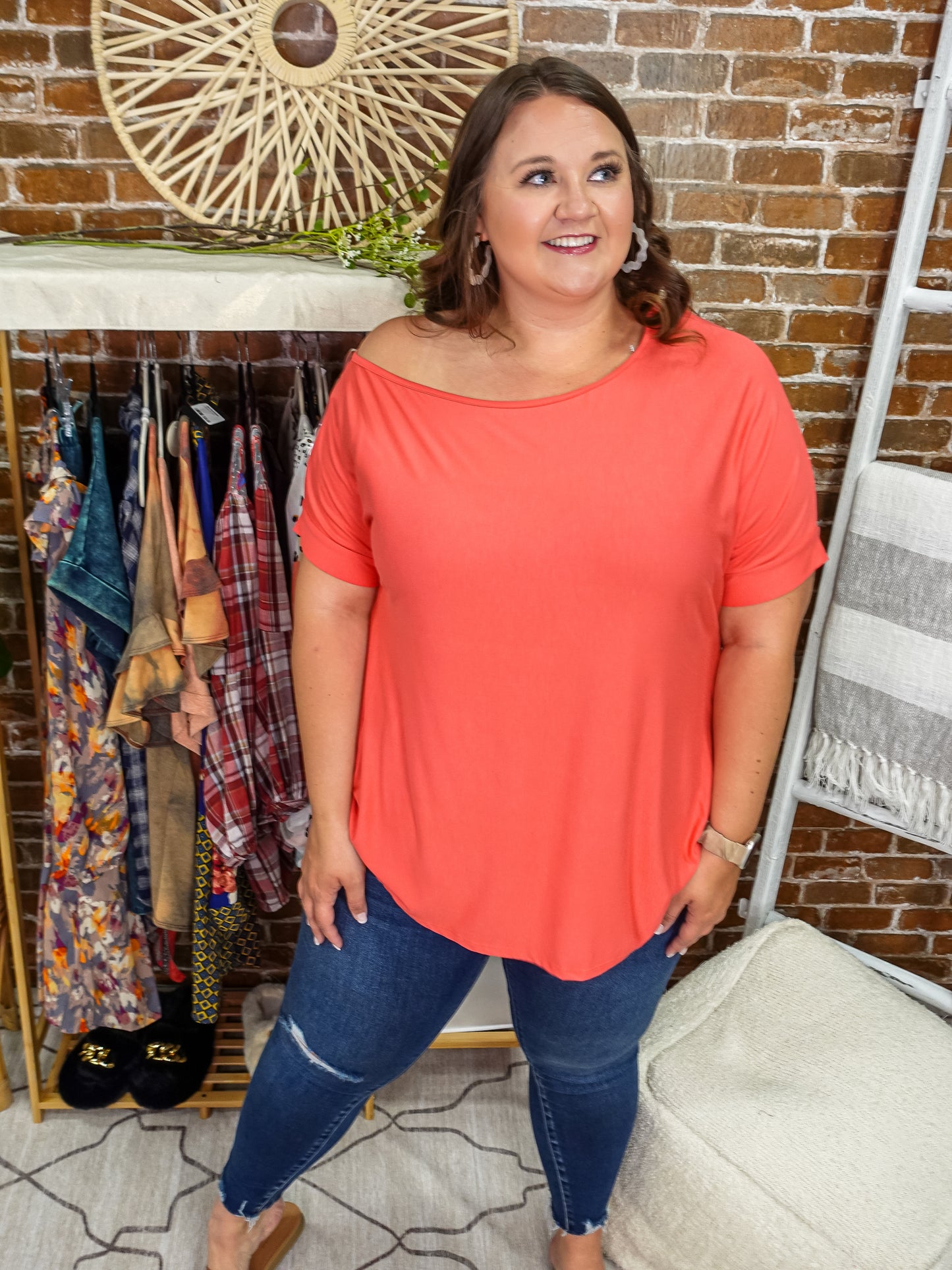 One Shoulder Short Sleeve Top