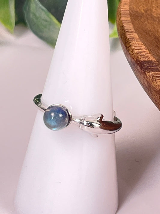 Labradorite Dolphin Ring