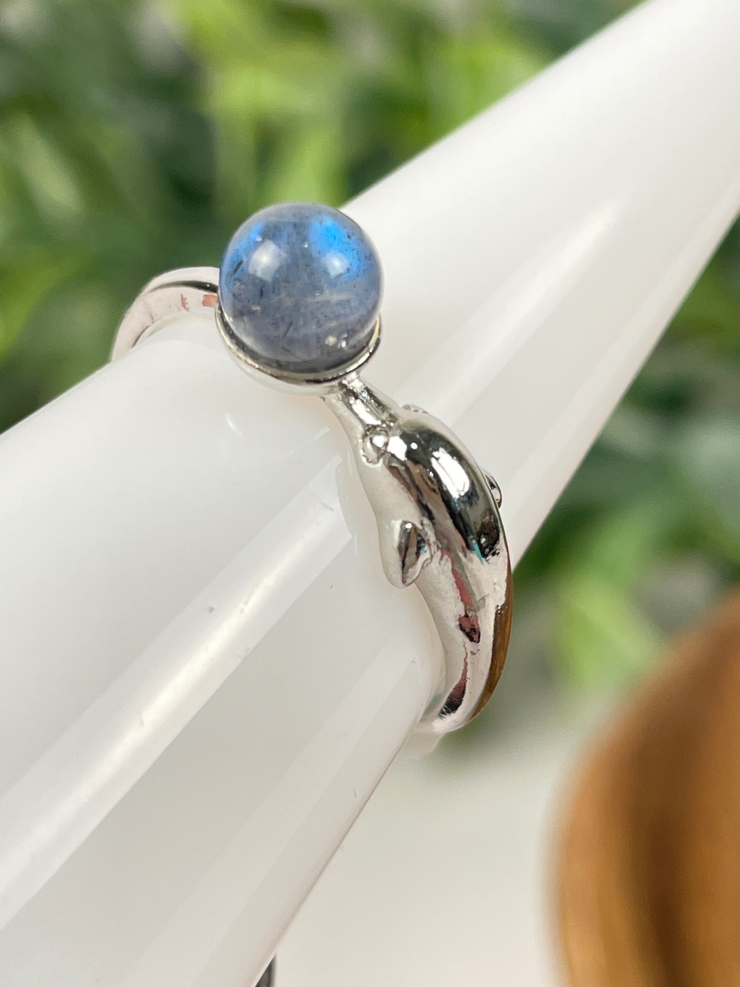 Labradorite Dolphin Ring