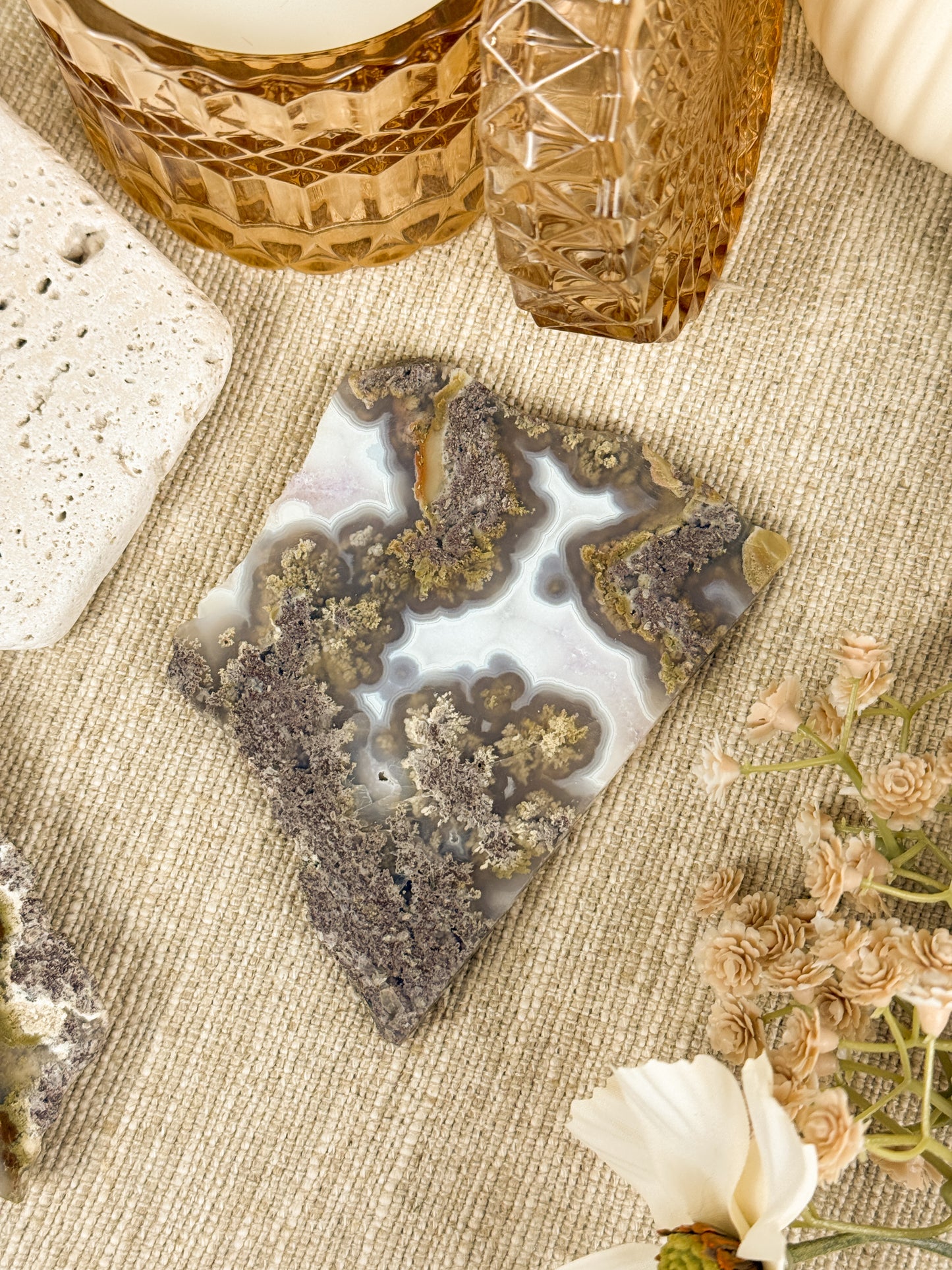 Scenic Moss Agate Slab