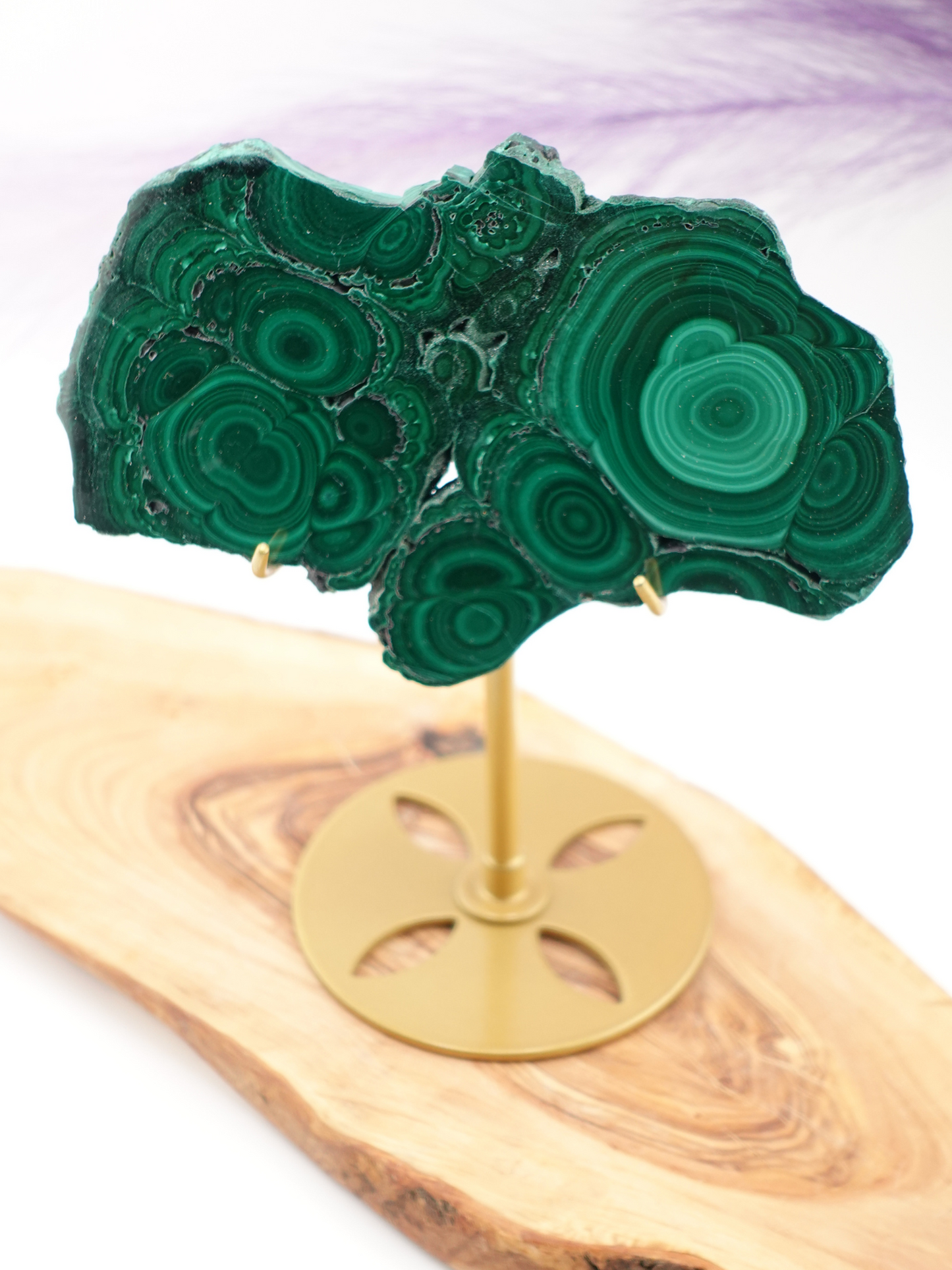 Malachite Slab on Stand