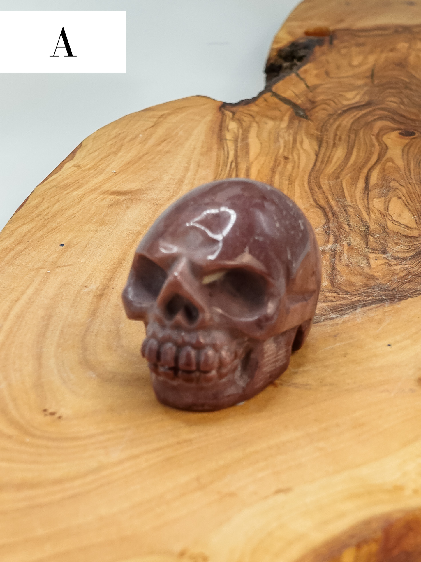Mookaite Skull Carving