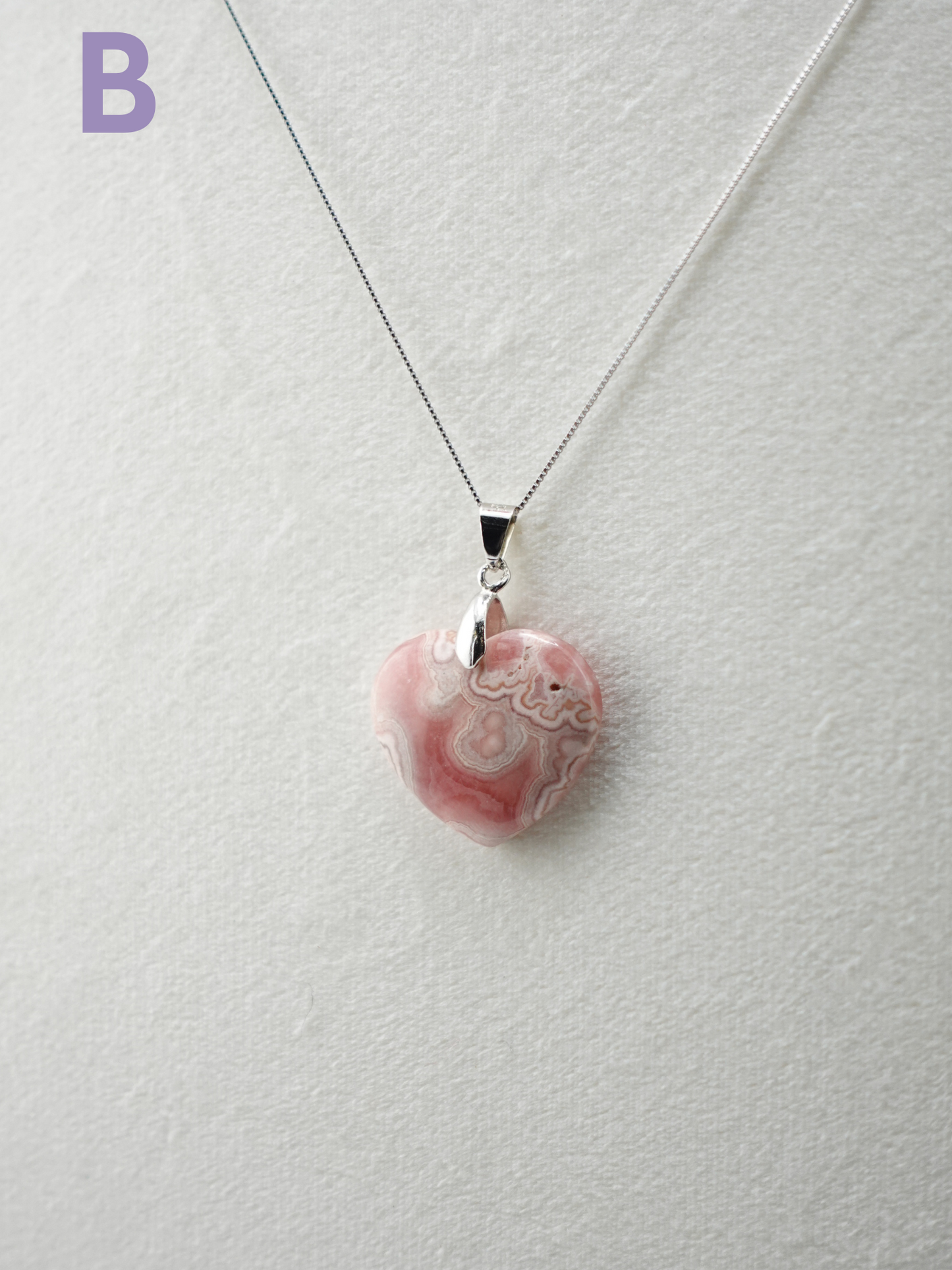 Rhodochrosite Pendant Necklace - Large