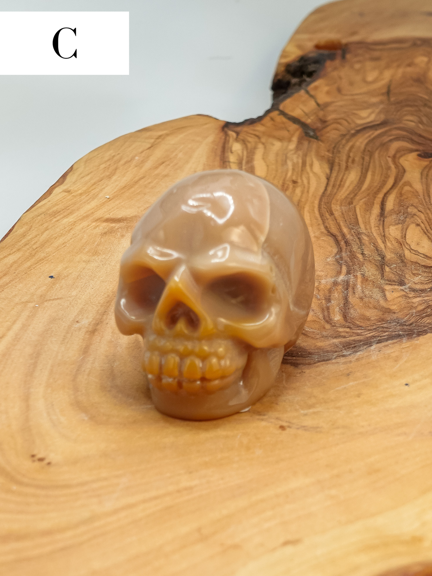 Mookaite Skull Carving