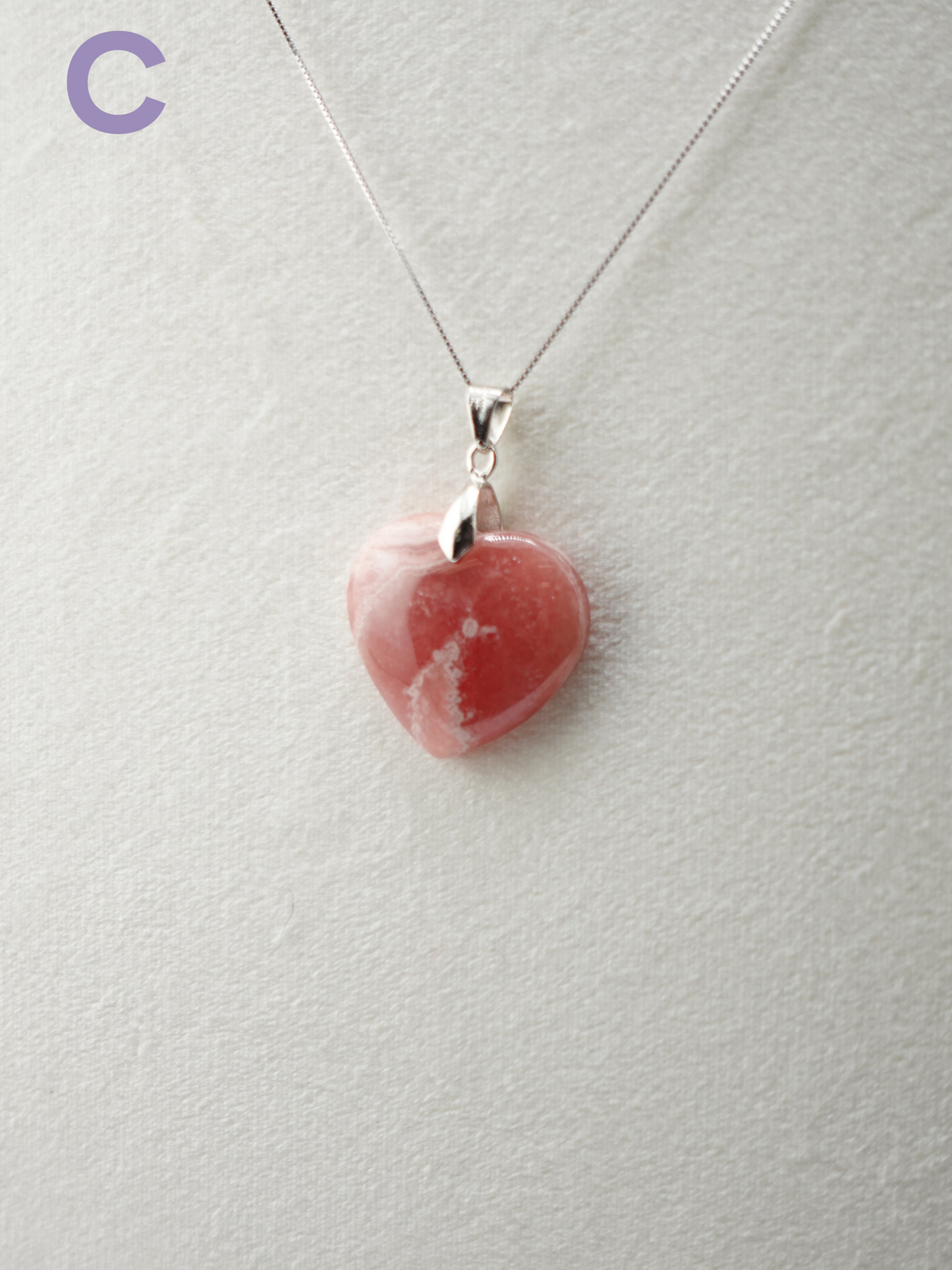 Rhodochrosite Pendant Necklace - Large