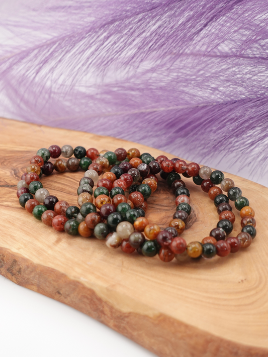 Four Seasons Garden Quartz Round Beaded Bracelet