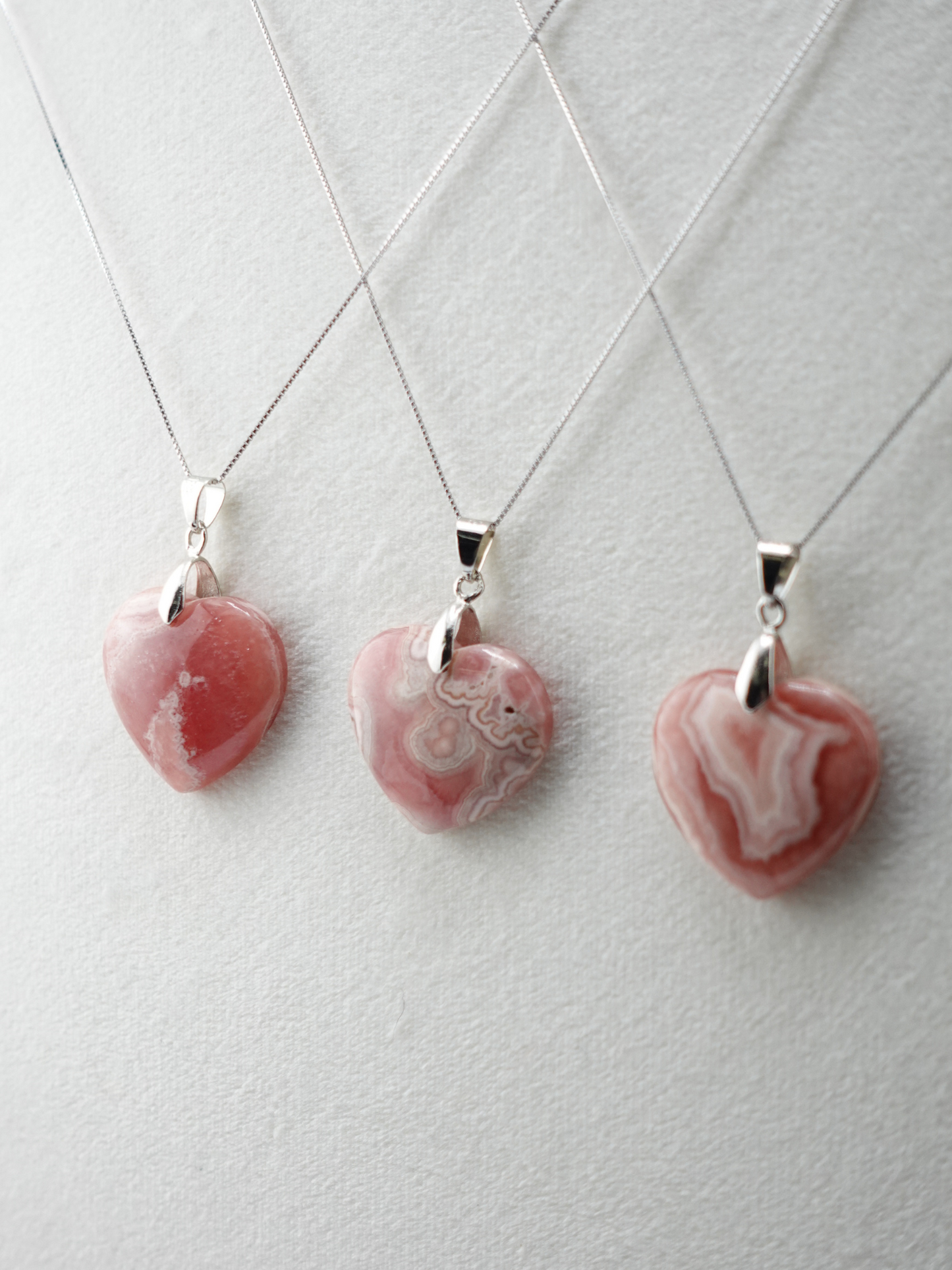 Rhodochrosite Pendant Necklace - Large