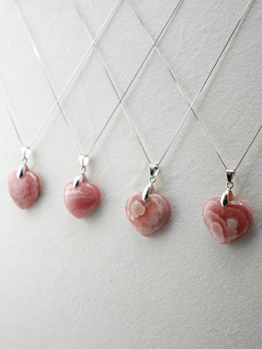 Rhodochrosite Pendant Necklace - Medium