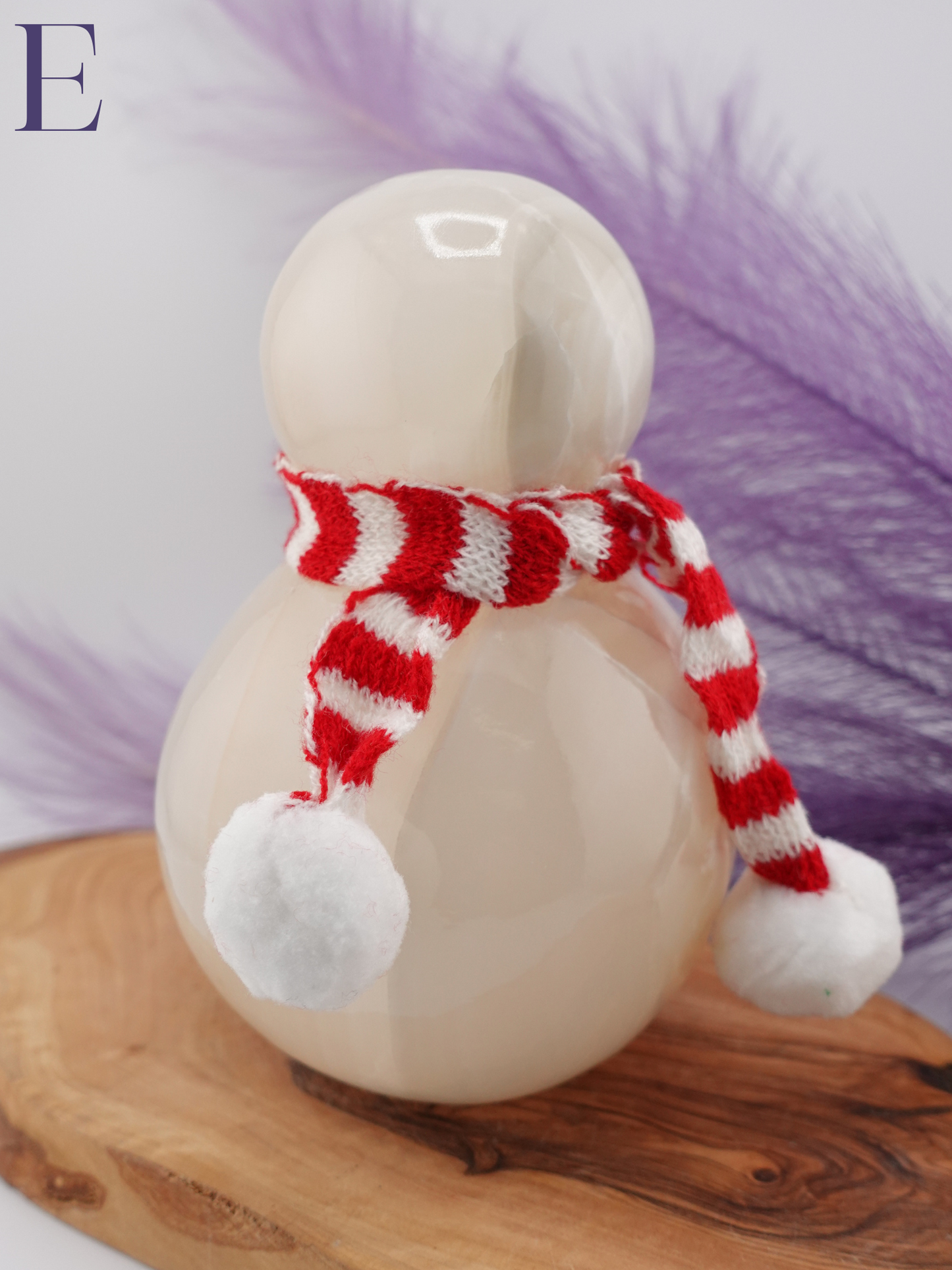 Banded Calcite 3D Snowman Lamp