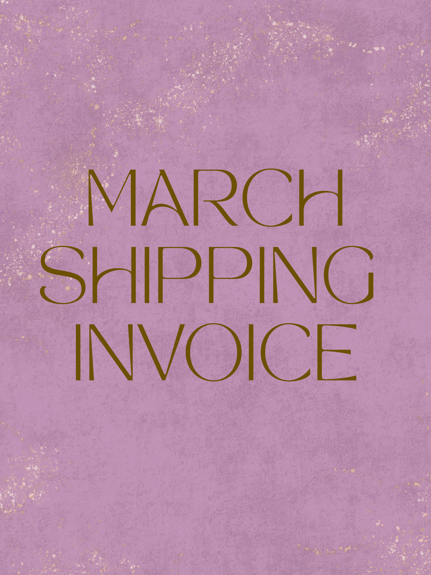 Shipping Invoice -Kathleen Solum Beckerman