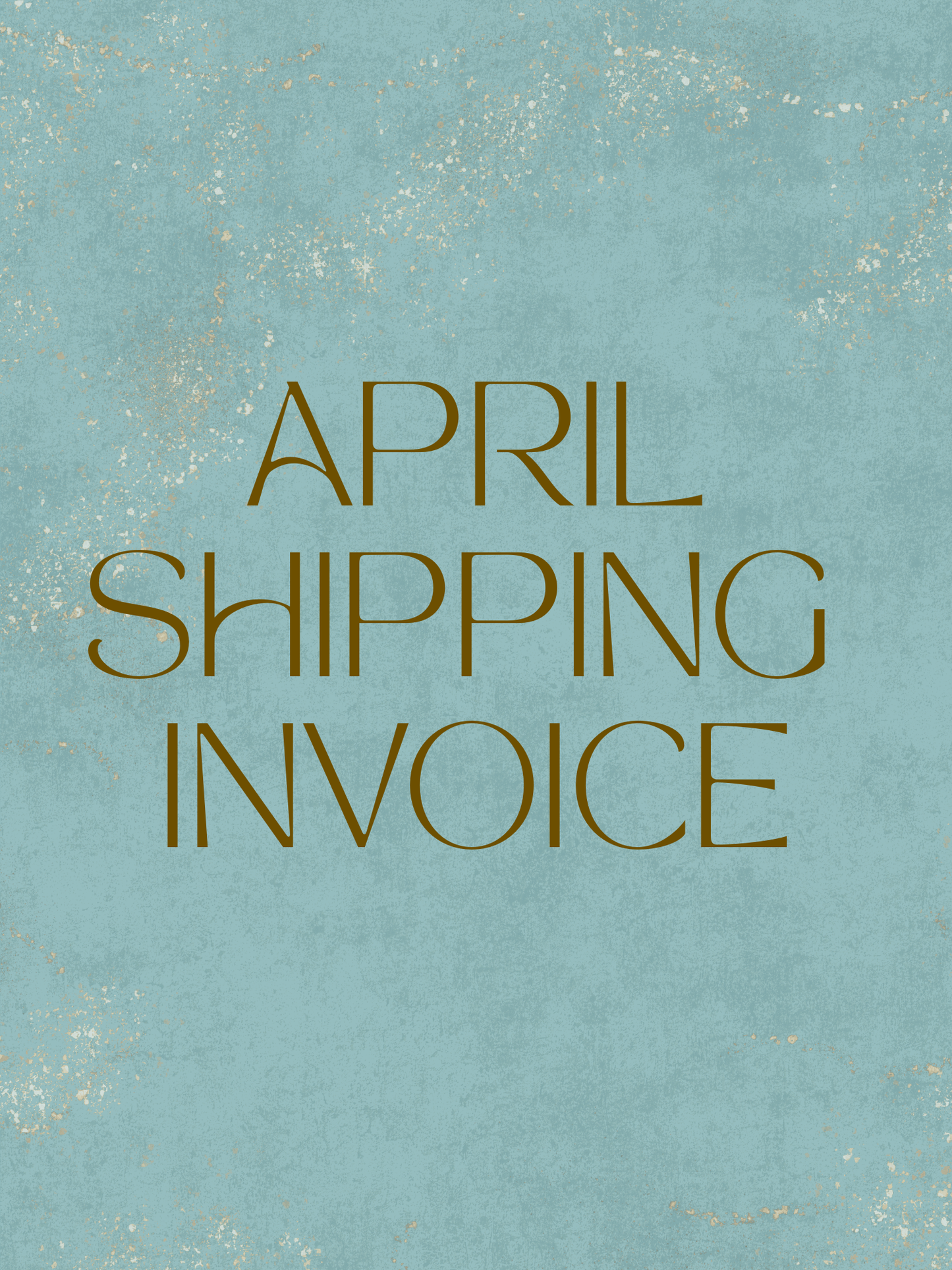 Shipping Invoice -Melissa Periman