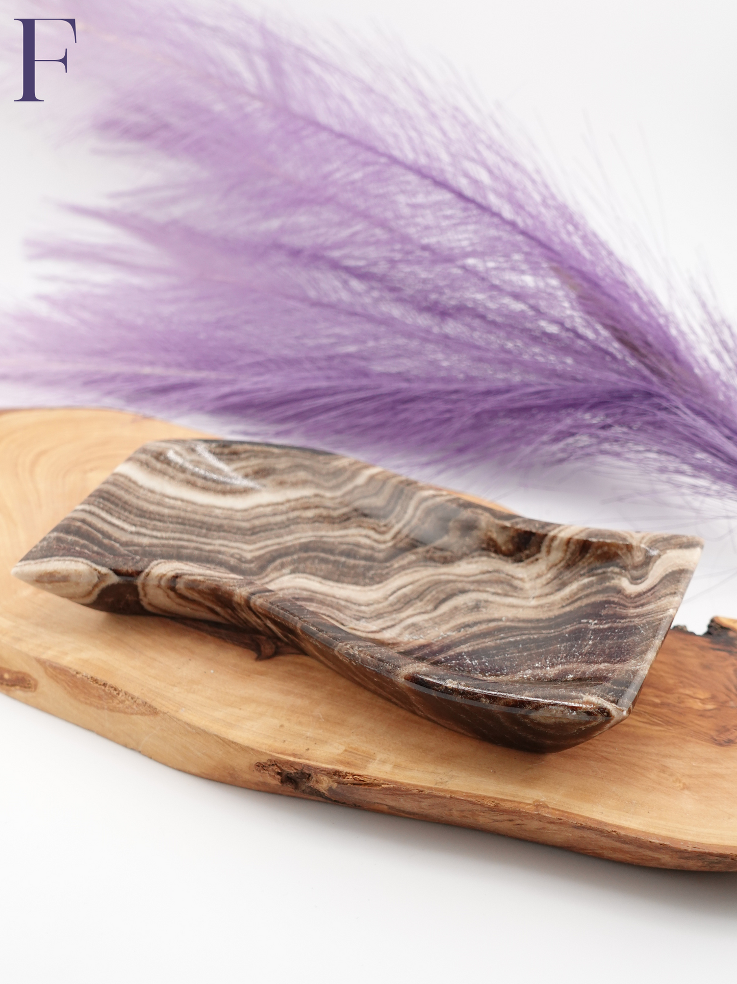 Chocolate Calcite Curvy Dish