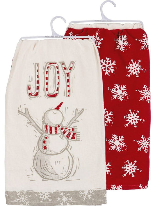 Dish Towel Set - Joy Snowman