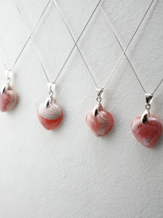 Rhodochrosite Pendant Necklace - Small