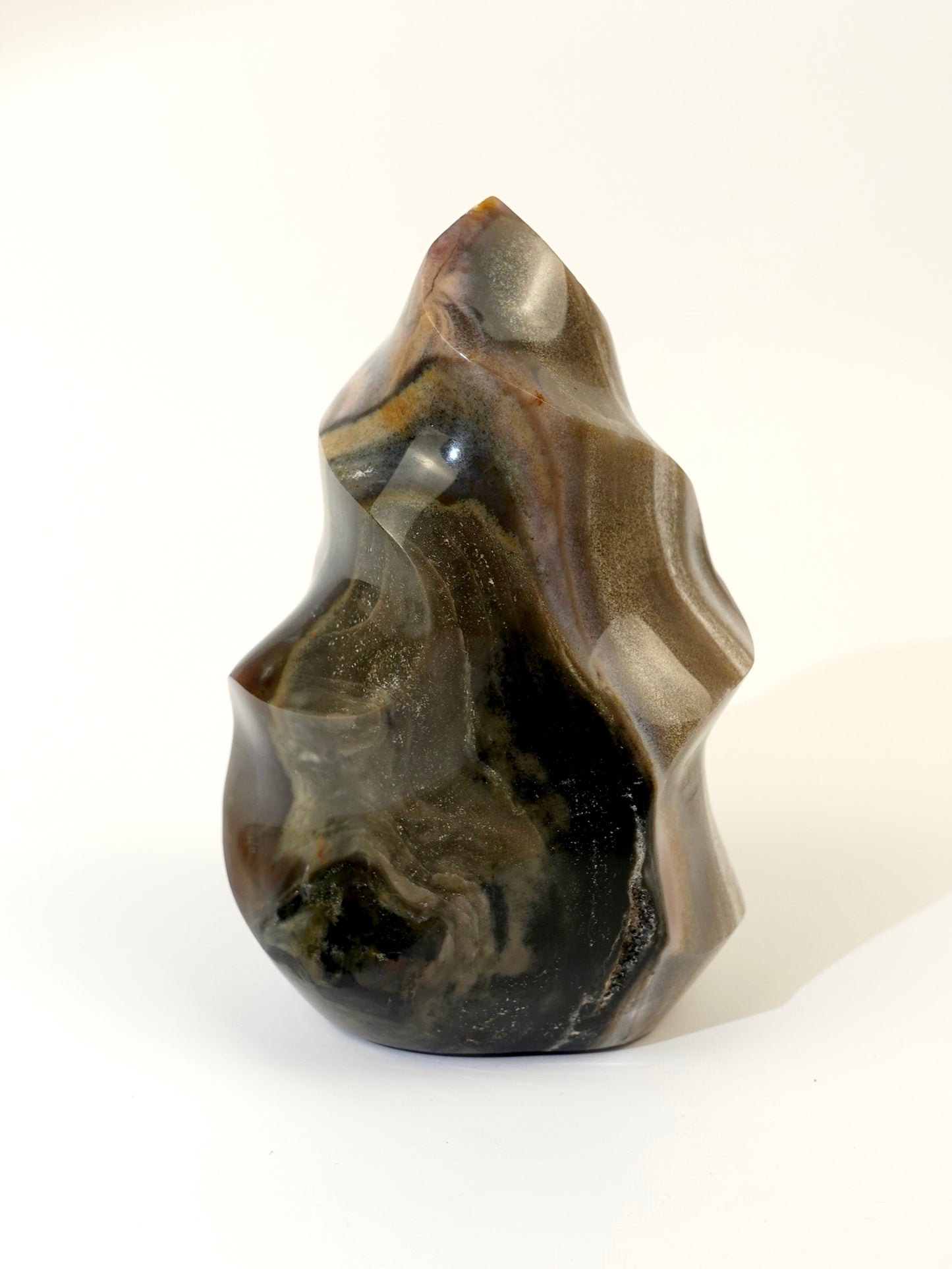 Sea Jasper flame on white background