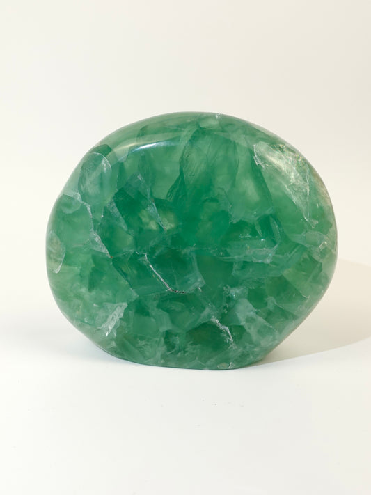 Mexican Fluorite freeform on white background A