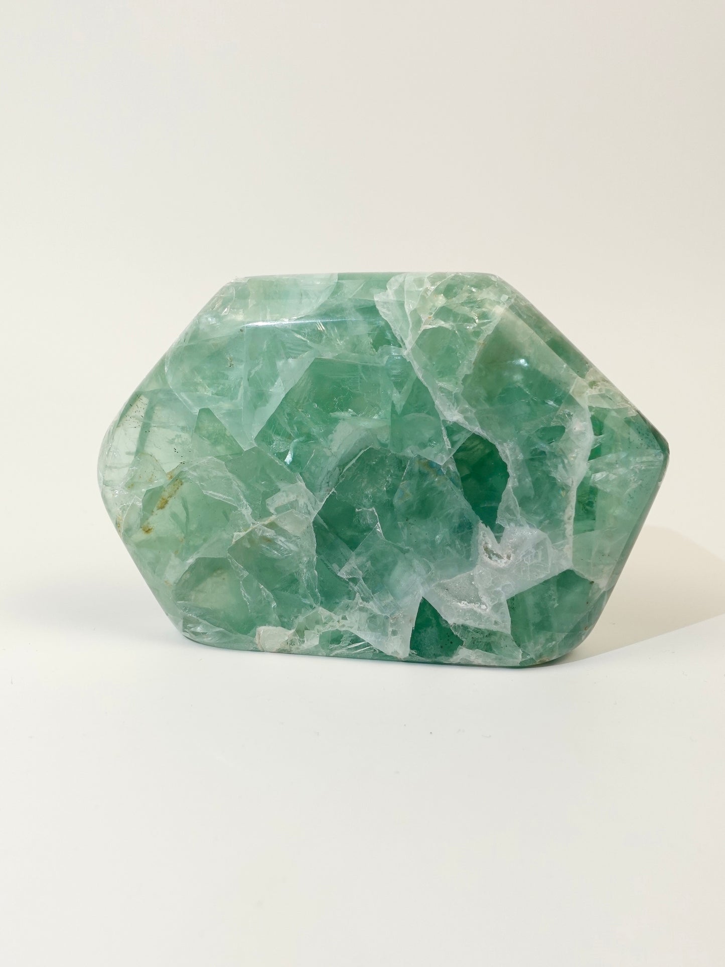 Mexican Fluorite freeform on white background B