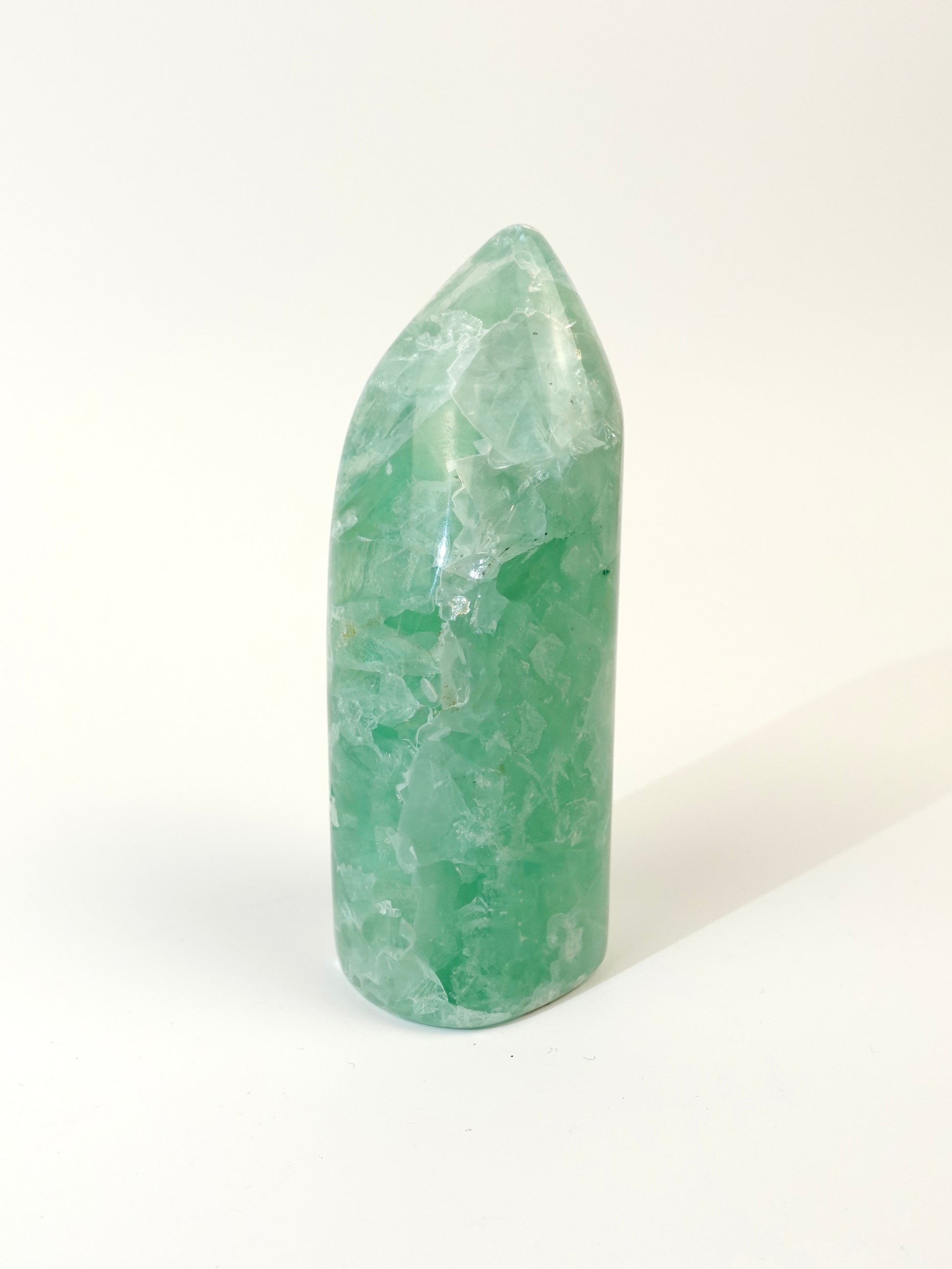 Mexican Fluorite freeform on white background D