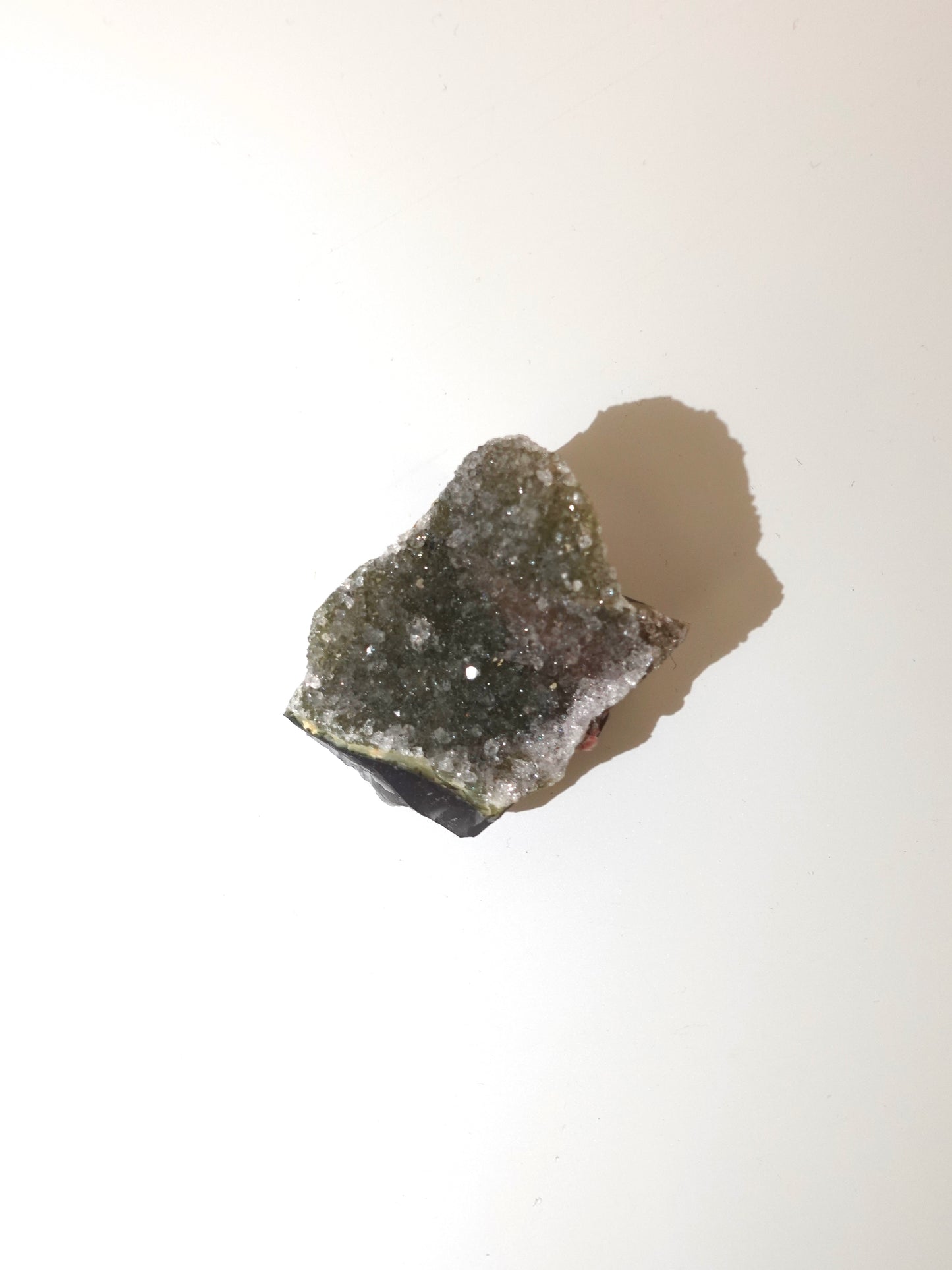 Sugar Amethyst freeform on white background. C