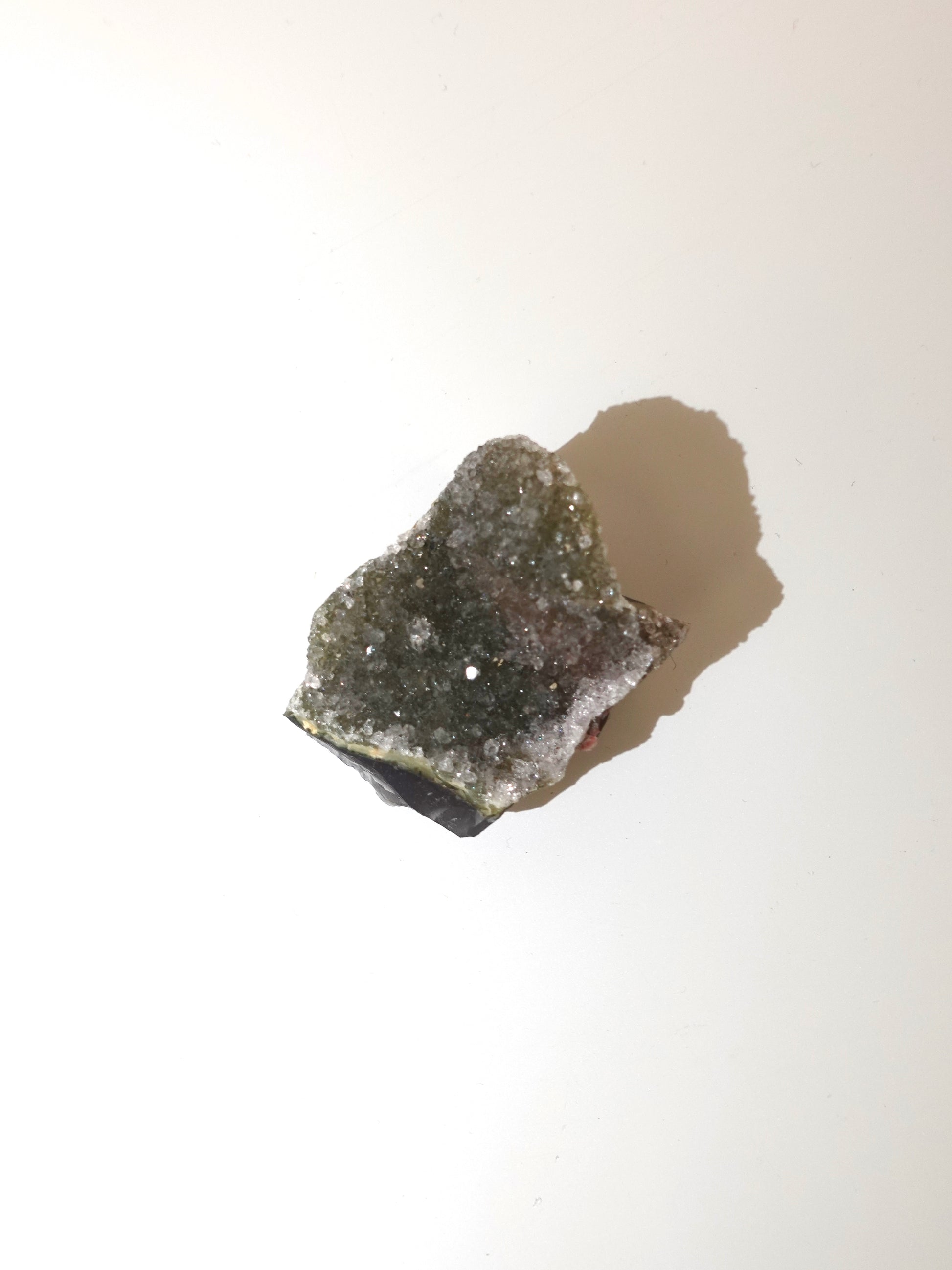 Sugar Amethyst freeform on white background. C