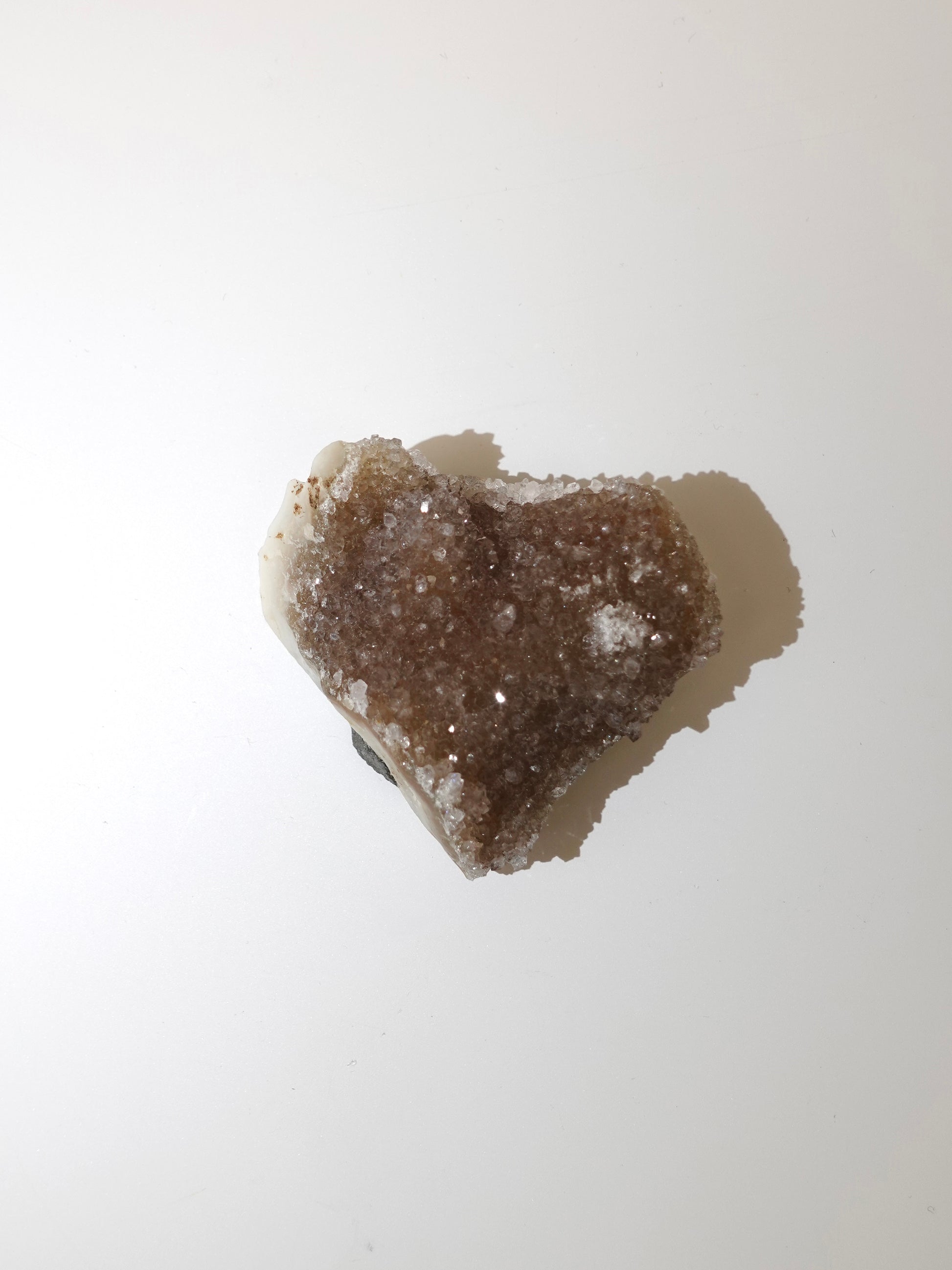 Sugar Amethyst freeform on white background. A