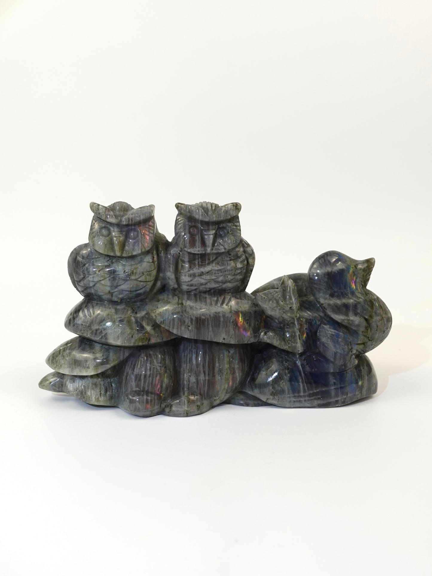 Labradorite Owls & Squirrel