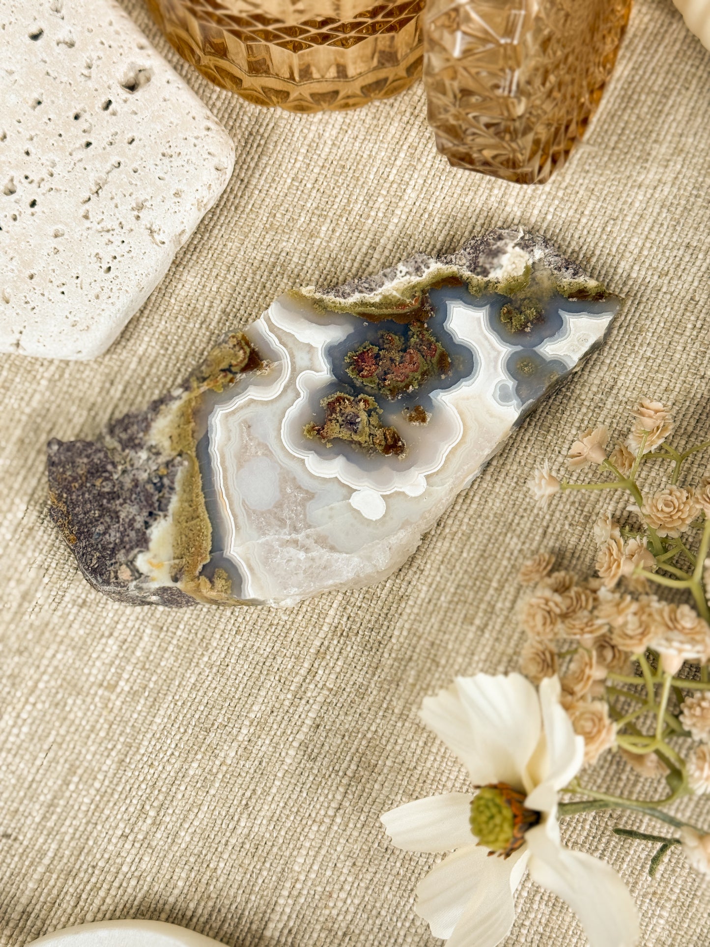 Scenic Moss Agate Slab