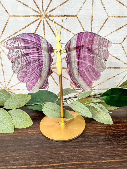 Fluorite Wings on Stand