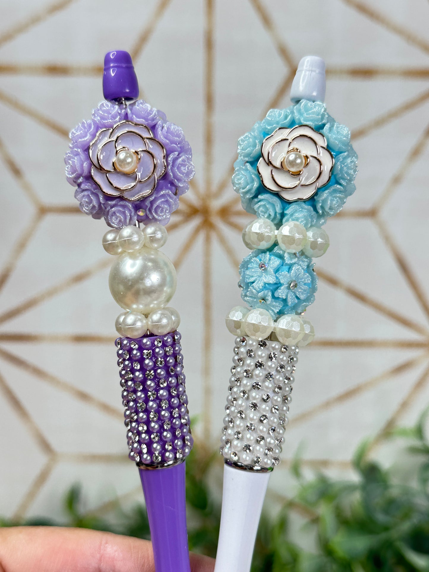 Flowers and Pearls Custom Bling Pen