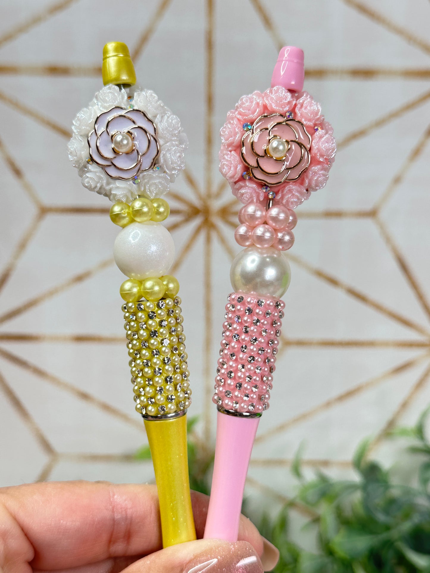 Flowers and Pearls Custom Bling Pen