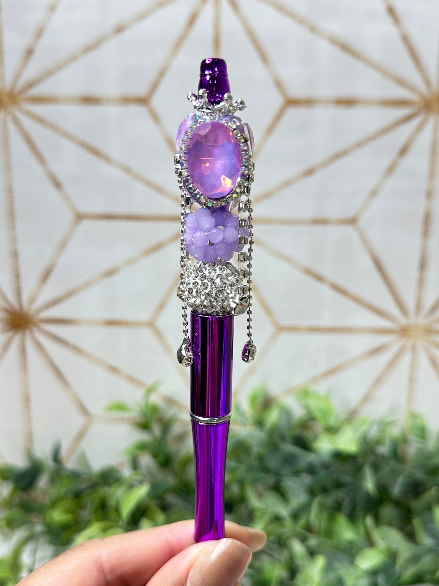 Oval Dangle Gem Bling Pen