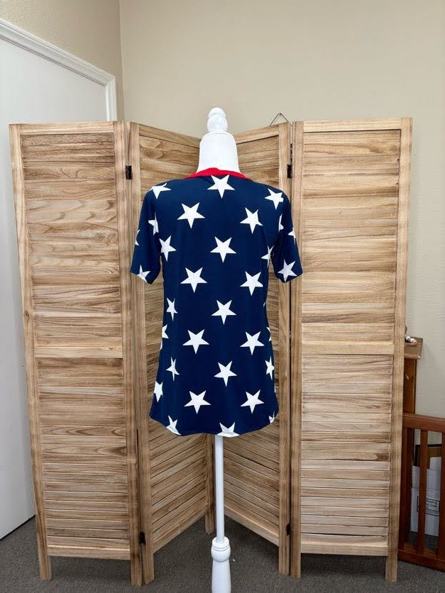 Seeing Stars Patriotic V-Neck Top