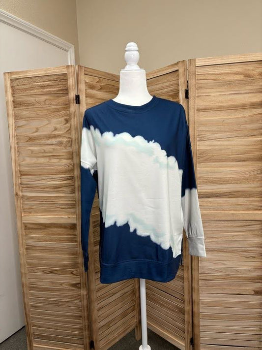 Dark Blue Tie Dye Crewneck