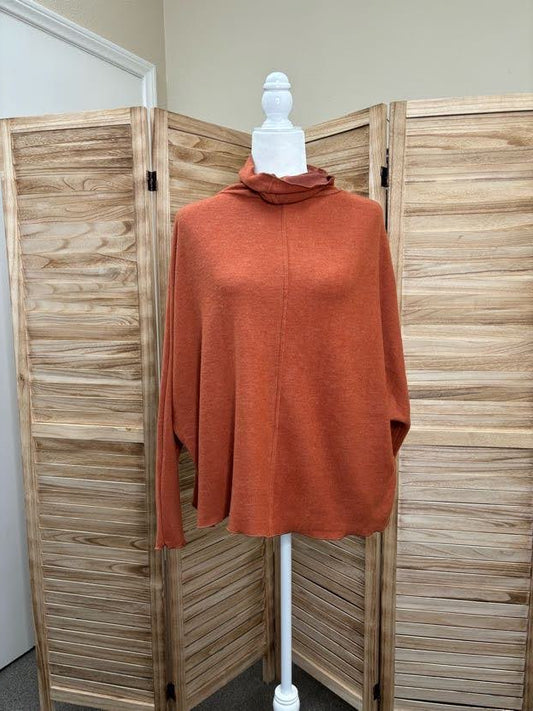 Cowl Neck Dolman Long Sleeve