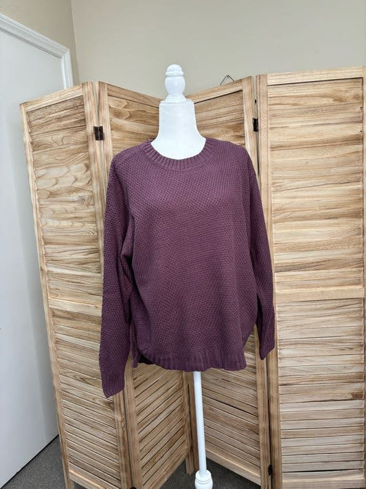 Hi-Low Long Sleeve Knit Sweater