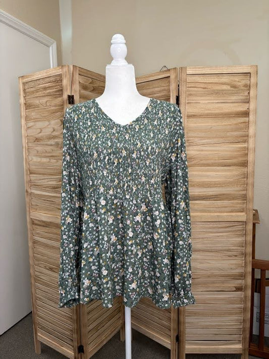 Brielle Babydoll Floral Blouse