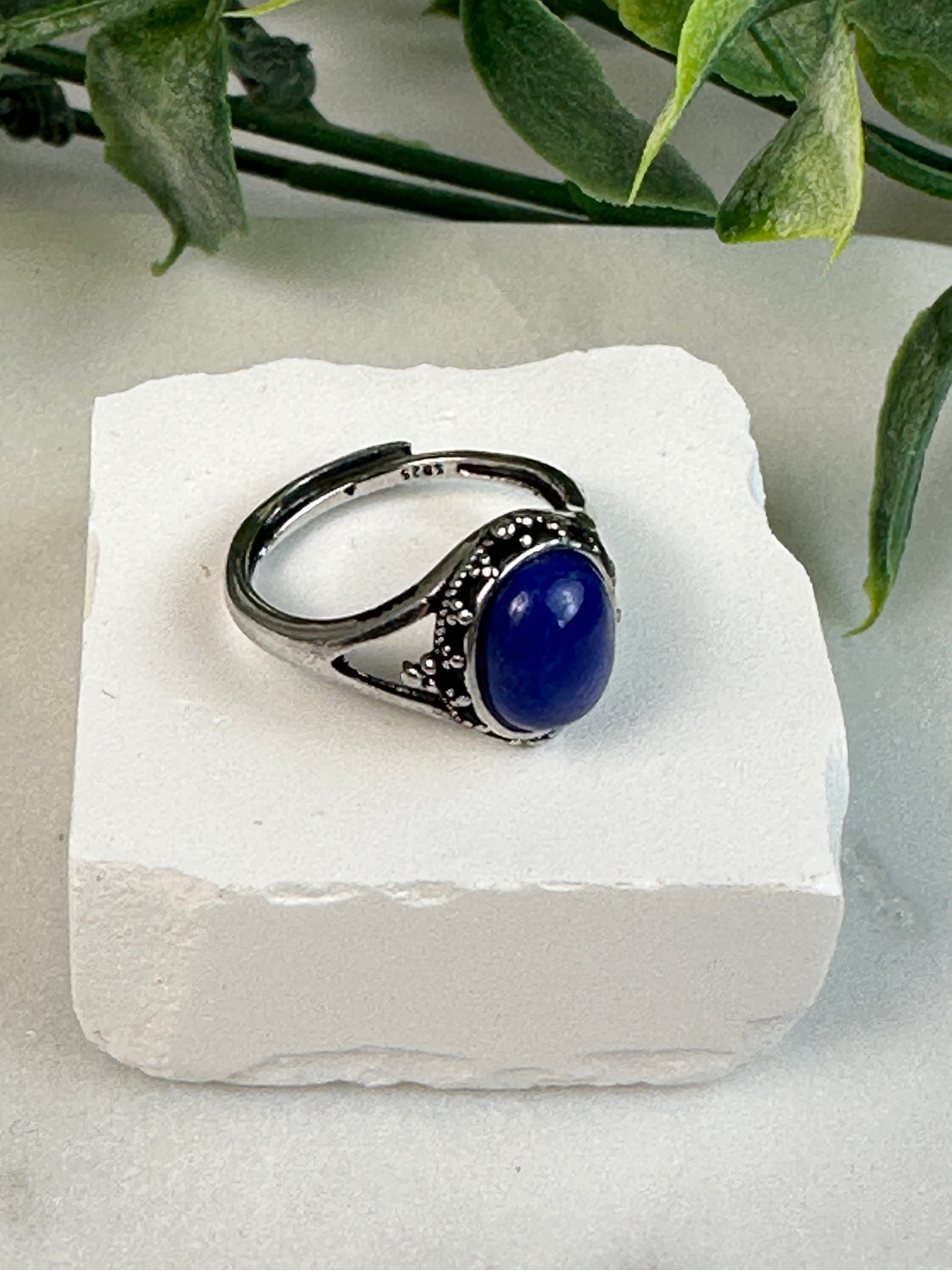 Lapis Oval Ring-Adjustable