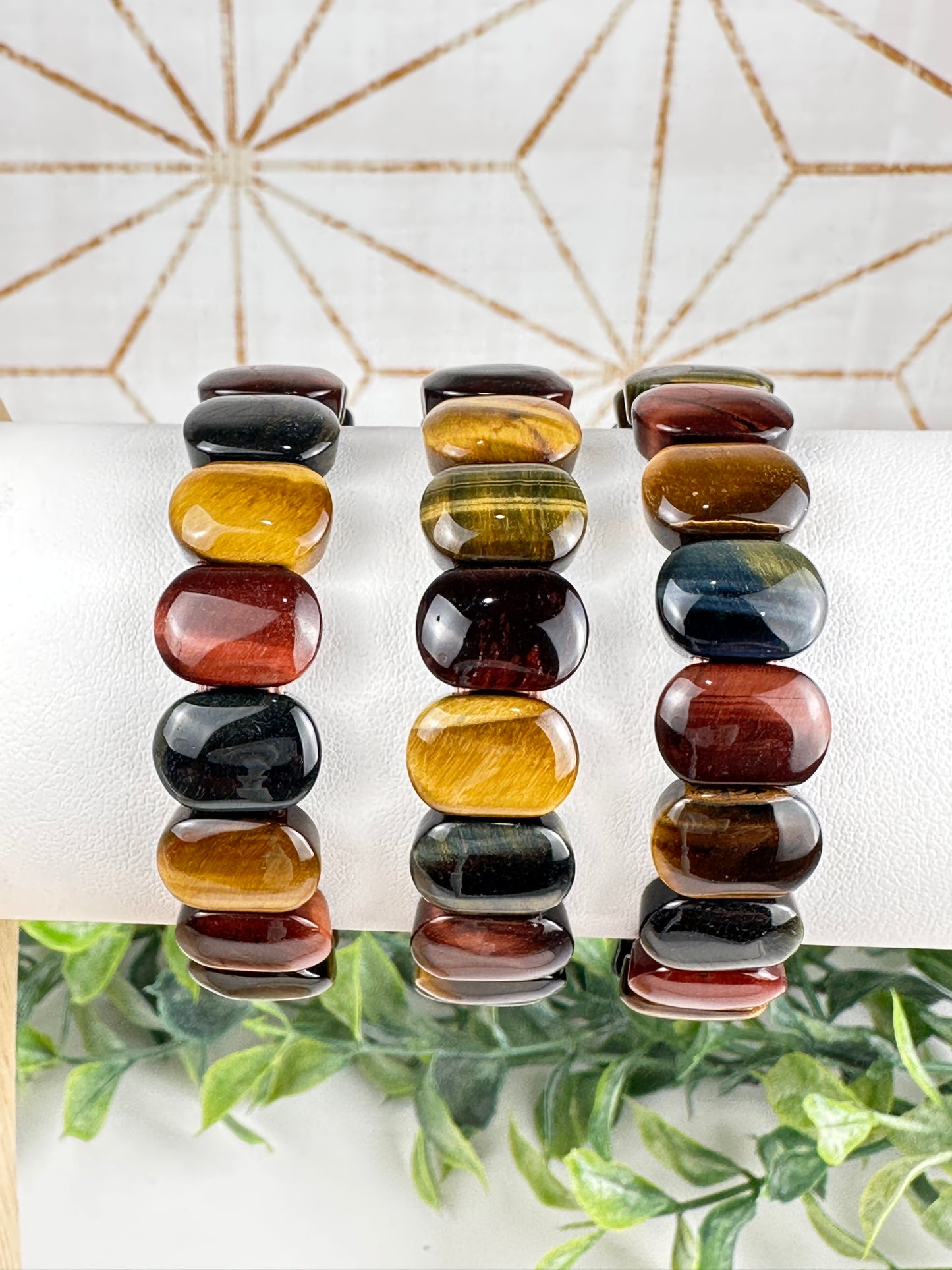 Mixed Tiger Eye Oval Bracelet