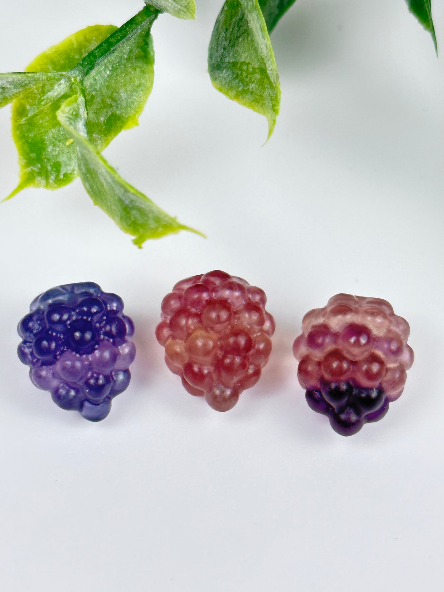 Mini Fluorite Grape Bunch Carving