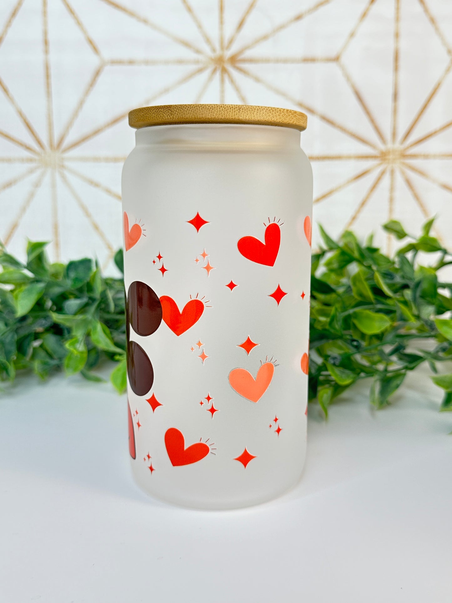 Mouse Love 16oz Frosted Glass Tumbler