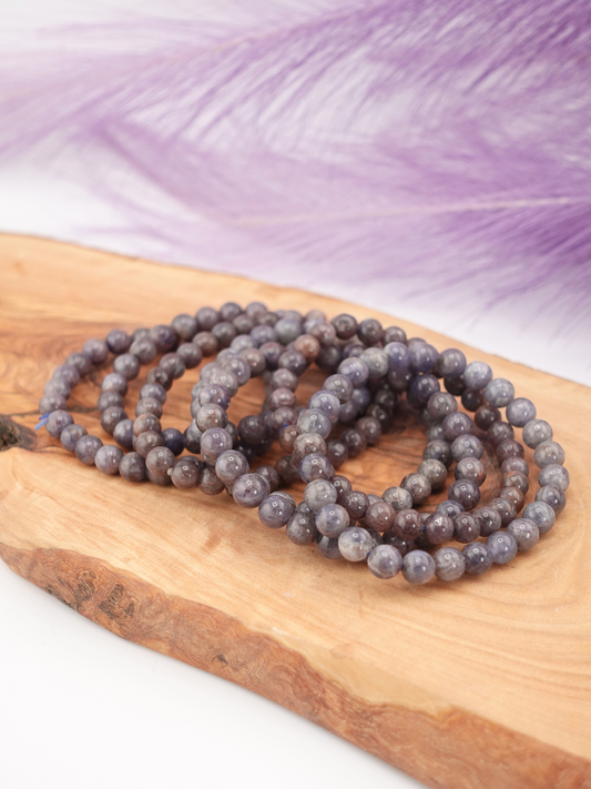 Iolite Small Round Beaded Bracelet