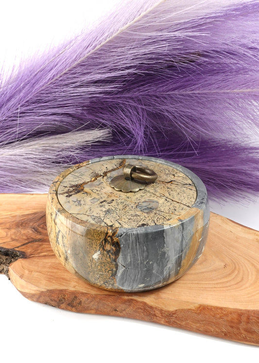 Picture Jasper Jewelry Box - A