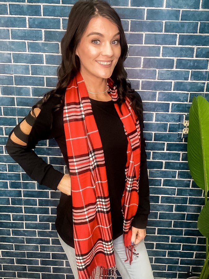 Plaid Cashmere Feel Scarf - Variety