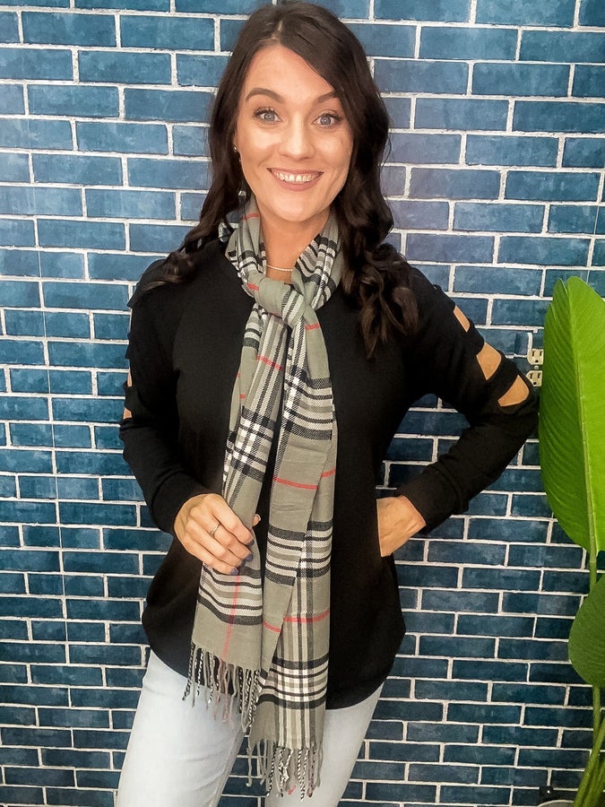 Plaid Cashmere Feel Scarf - Variety