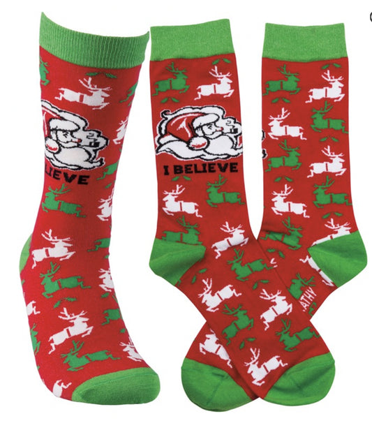 I Believe Santa Socks
