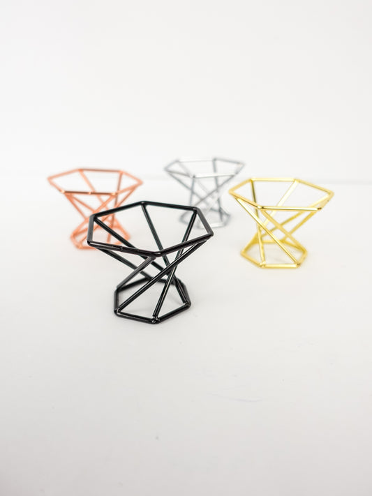 Hexagon Spiral Sphere Stands-4 colors