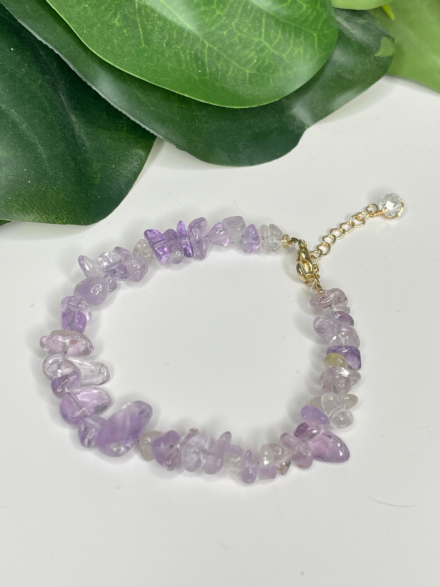Amethyst Chip Bracelet with Clasp